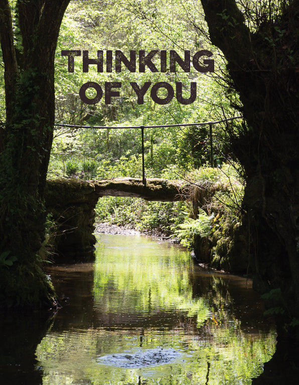 Thinking of You Card - Bridge Over Stream