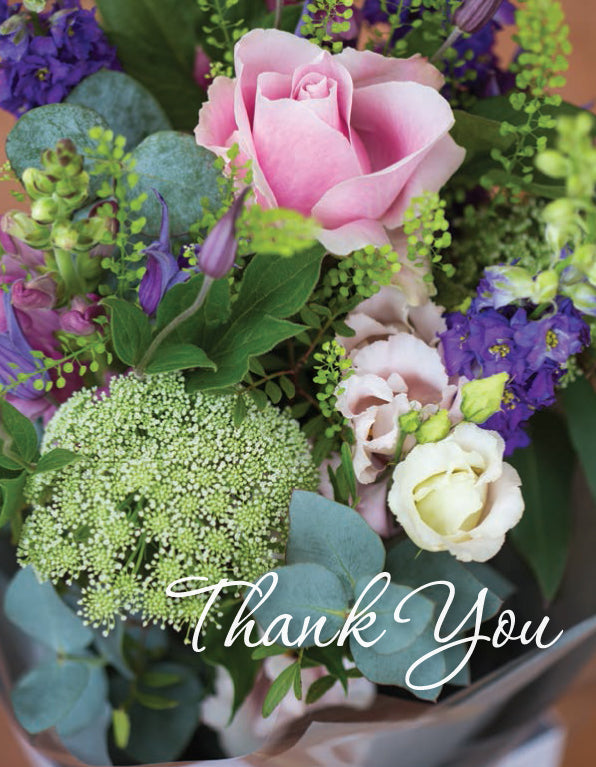 Thank You Card - Country Flowers Close Up