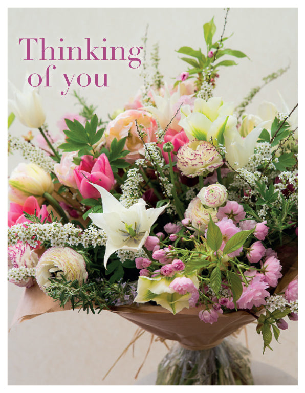 Thinking of You Card - Ranunculus Bouquet