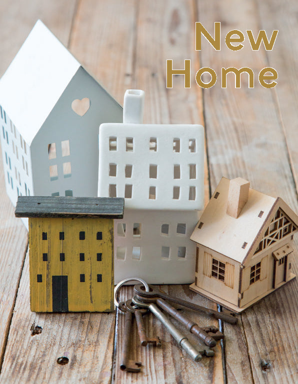 New Home Card - Miniature Houses/Keys