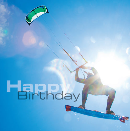 Birthday Card - Kite Surfer - Leonard Smith