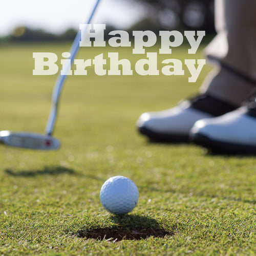 Birthday Card - Golf Putting - Leonard Smith