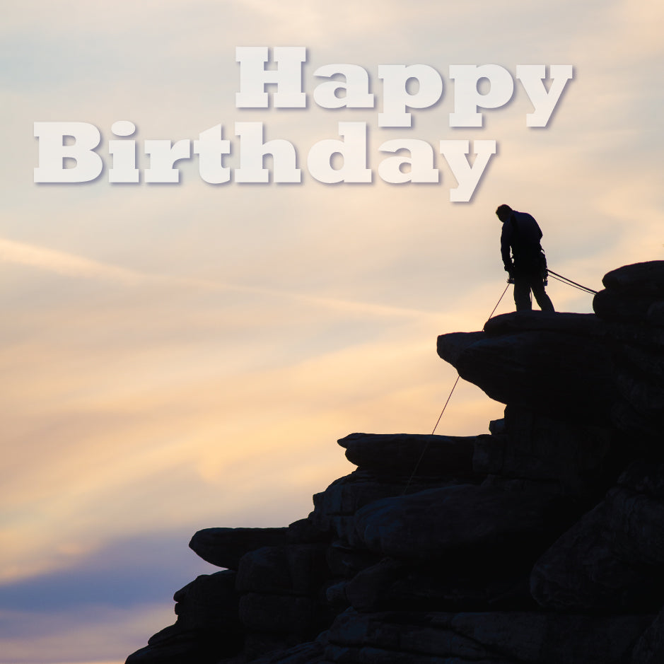 Birthday Card - Rock Climb Belay - Leonard Smith