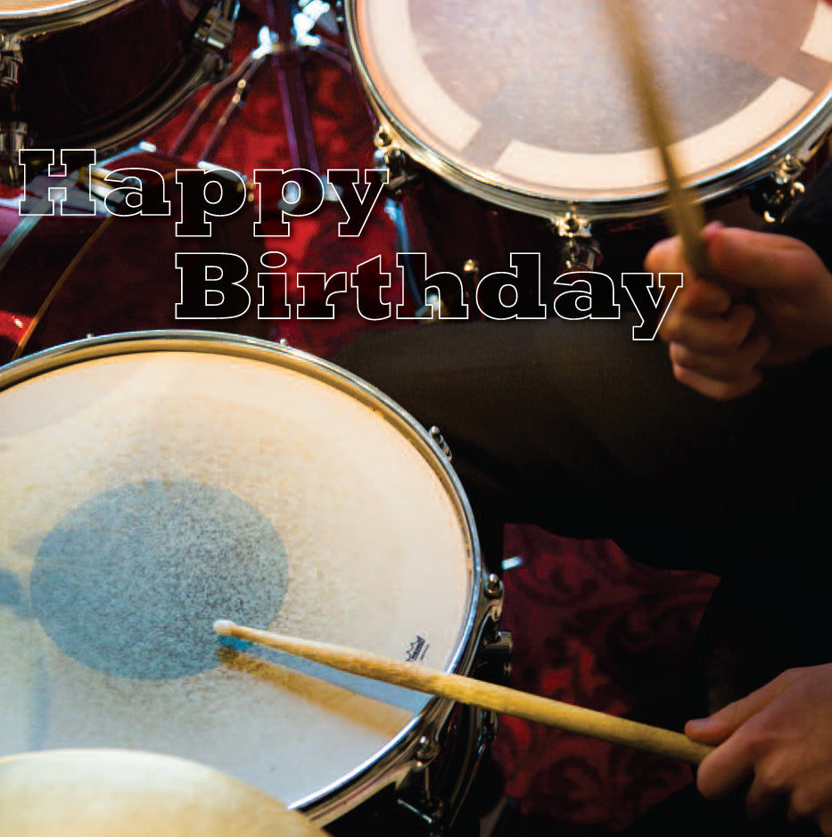 Birthday Card - Drummer Close Up - Leonard Smith