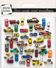 Load image into Gallery viewer, Photonotes Notecards - Toy Cars (pack of 5)
