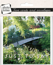 Load image into Gallery viewer, Photonotes Notecards - Hyde Hall Bridge (pack of 5)
