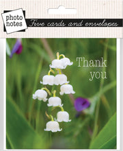 Load image into Gallery viewer, Photonotes Notecards - Lily Of The Valley (pack of 5)

