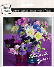 Load image into Gallery viewer, Photonotes Notecards - Sweet Pea/Aquilegia (pack of 5)

