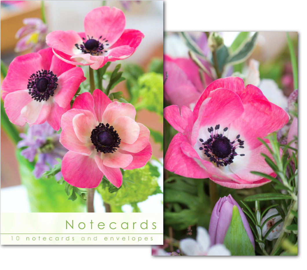 Notecard Wallet - Pink Anemone  (10 cards)