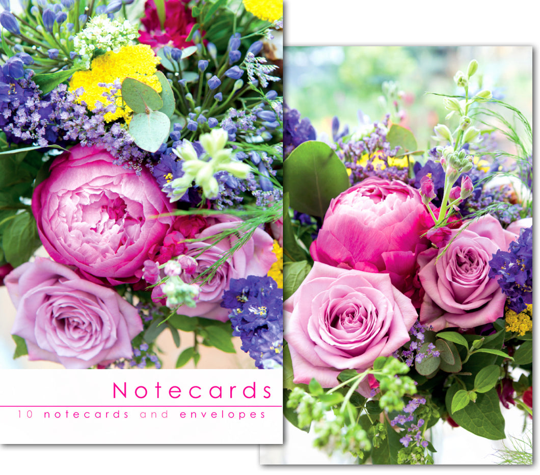Notecard Wallet - Paeony Rose Bouquet (10 cards)