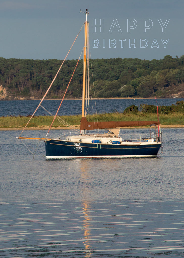 Birthday Card - Sailing Boat at Arne