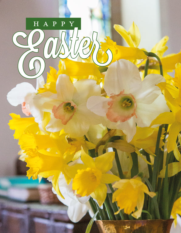 Easter Card - Daffodils In Jug (pack of 4)