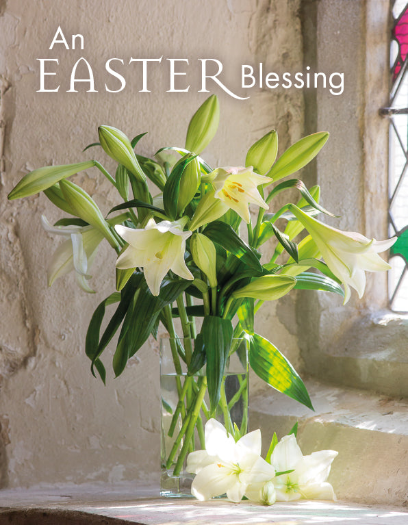 Easter Card - Lilies On Church Windowsill (pack of 4)