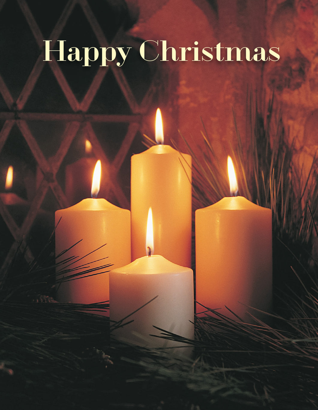 Christmas Card - Candles/Window (pack of 4)